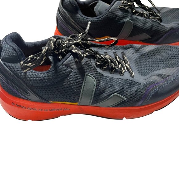 Veja Condor 2 Mens Running Shoes Size 9 Black & Red Mesh Lace-Up Sneakers - Picture 2 of 5